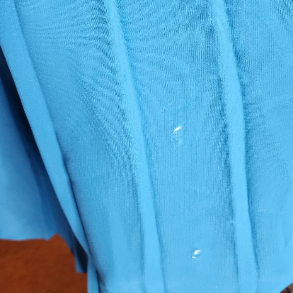 New Anthropologie Mare Mare Pleated Maxi Dress Cobalt Blue size L - Picture 12 of 14